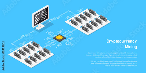 Cryptocurrency mining concept