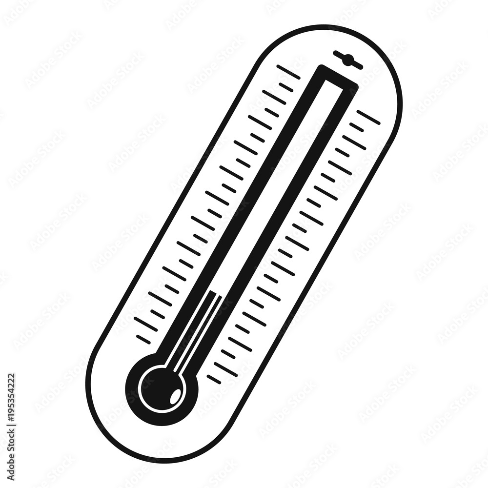 Fever thermometer icon. Simple illustration of fever thermometer vector icon  for web Stock-Vektorgrafik | Adobe Stock