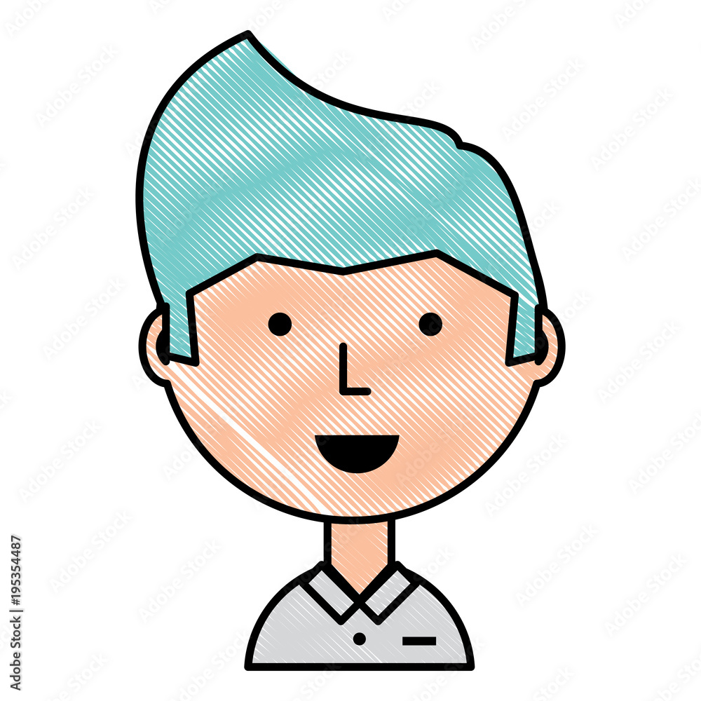 Cartoon happy man icon over white background, colorful designvector illustration Cartoon happy man icon over white background, colorful designvector illustration