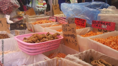 Food In Buckets For Sale On Market Stand - Slide Forward
