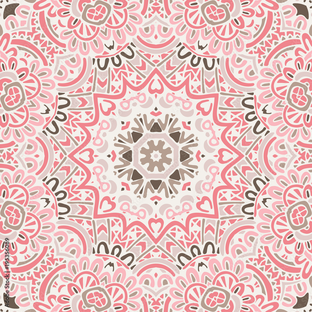 Abstract vintage pink geometric pattern.