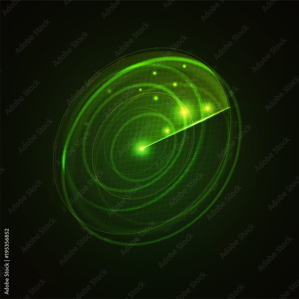 3d hud radar scanning the space . Military searching system blip . Navy radar with targets on screen . Technology background . Vector illustration . 3d hud radar scanning the space . Military searching system blip . Navy radar with targets on screen . Technology background . Vector illustration .