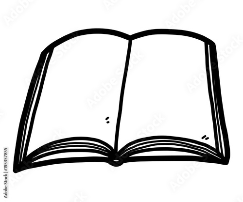 empty notebook / cartoon vector and illustration, black and white, hand drawn, sketch style, isolated on white background.