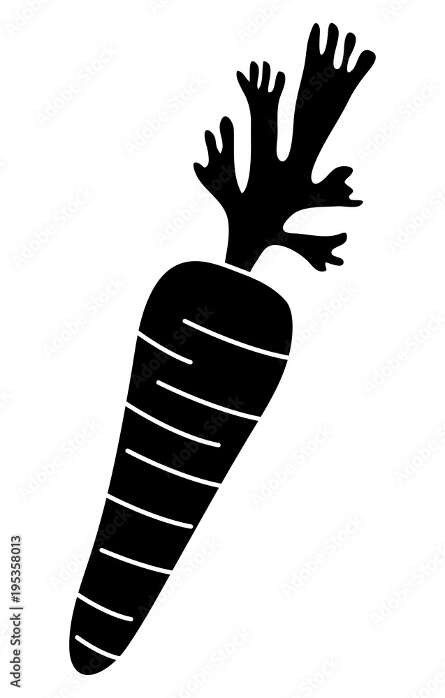Carrot icon over white background, vector illustration Carrot icon over white background, vector illustration