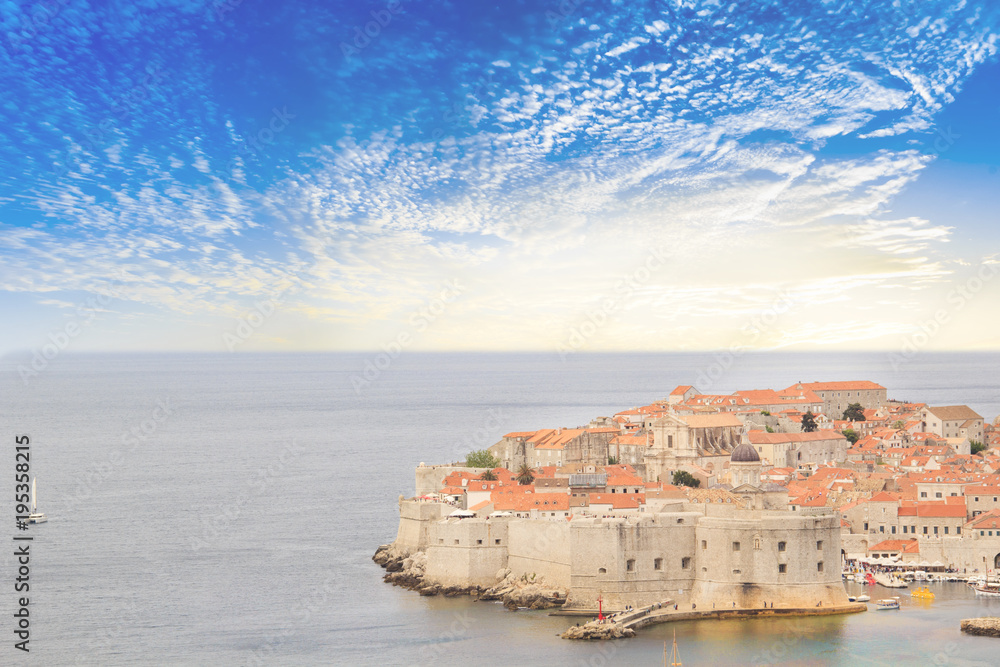 Beautiful view of the ancient city of Dubrovnik, Croatia