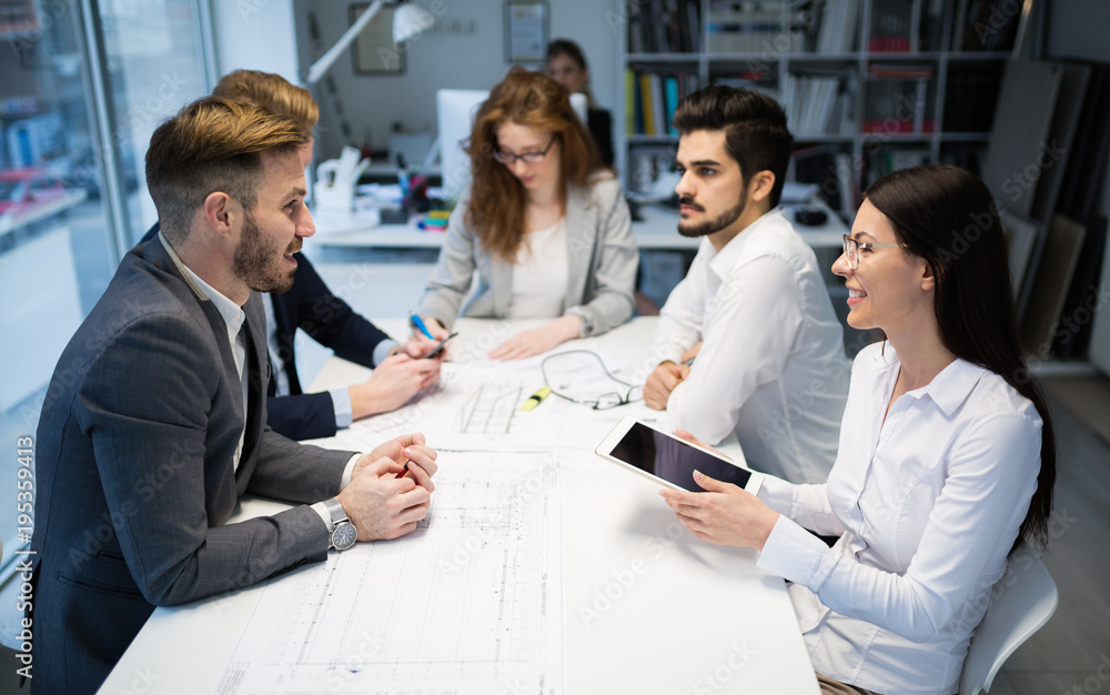 Fototapeta premium Business people working together on project