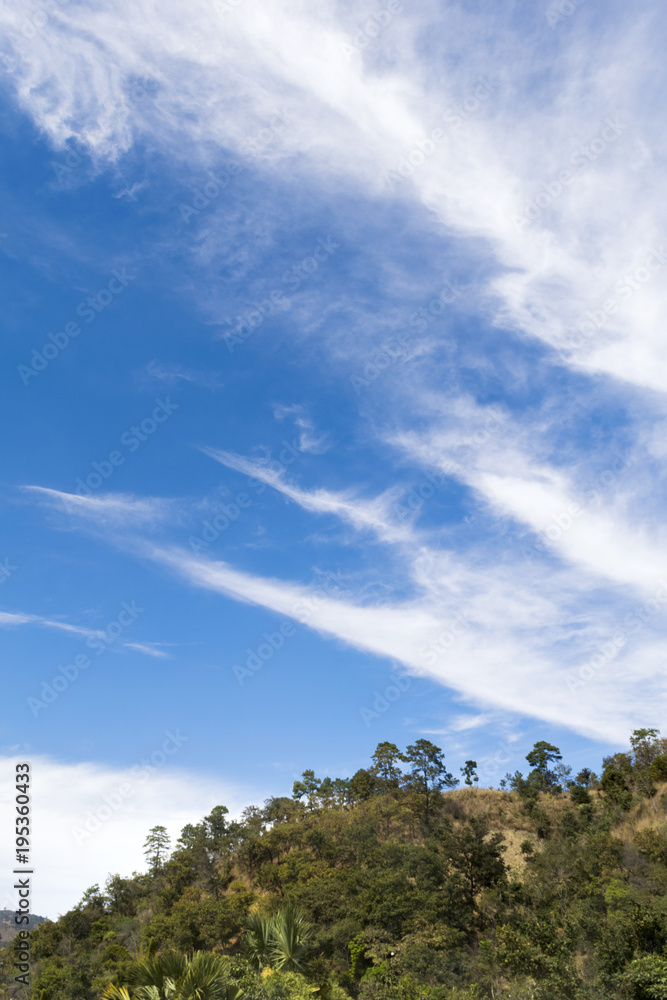 Mountain with sky in Guatemala, San Pedro Ayampuc.