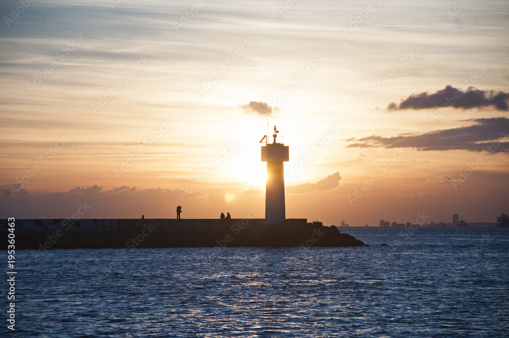 Lighthouse sunset in Kadikoy Istanbul