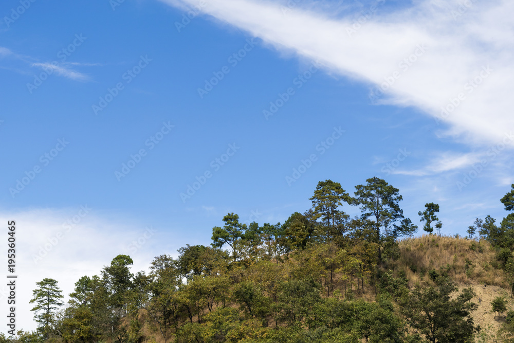 Mountain with sky in Guatemala, San Pedro Ayampuc.