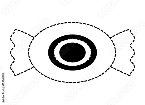 candy icon over white background, vector illustration