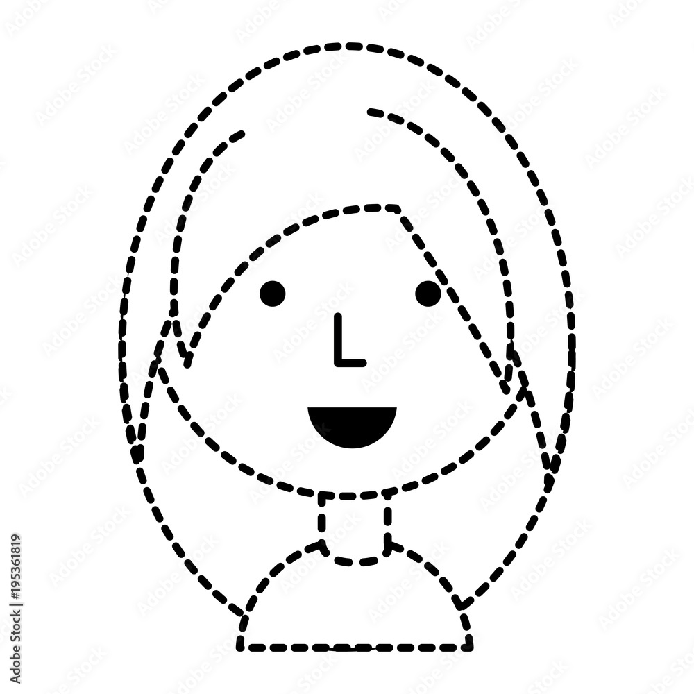 Cartoon girl icon over white background vector illustration Cartoon girl icon over white background vector illustration