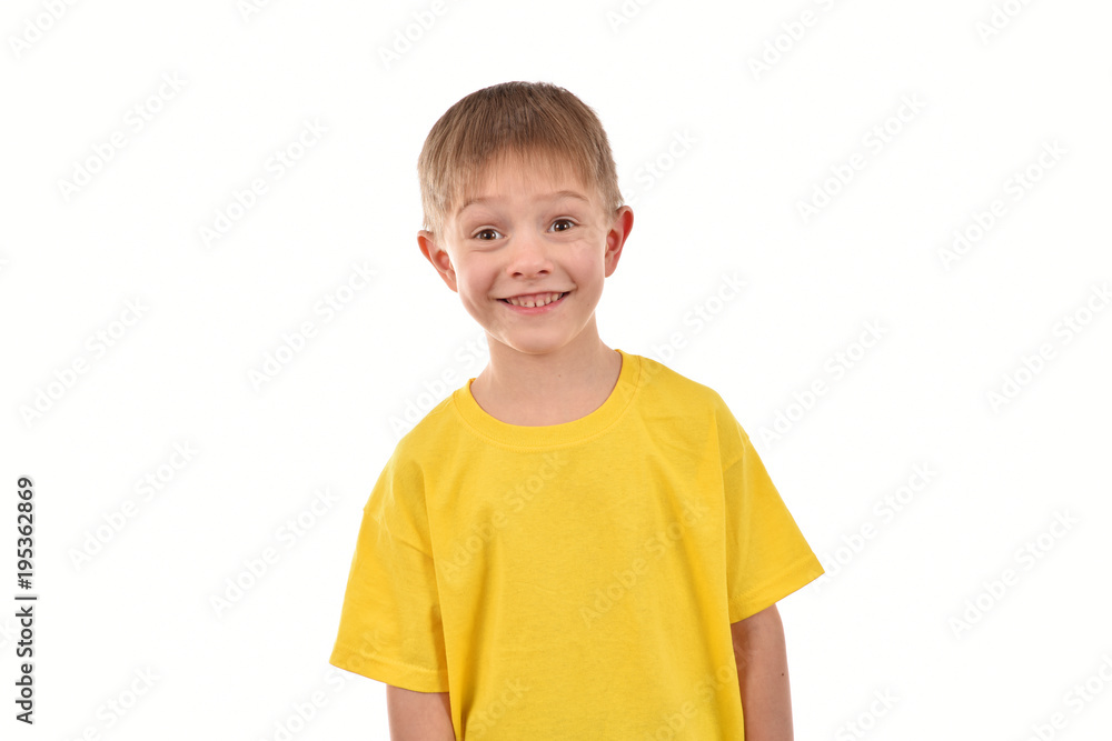A boy isolated on white background. Happy childhood. A cheerful child. A boy isolated on white background. Happy childhood. A cheerful child.