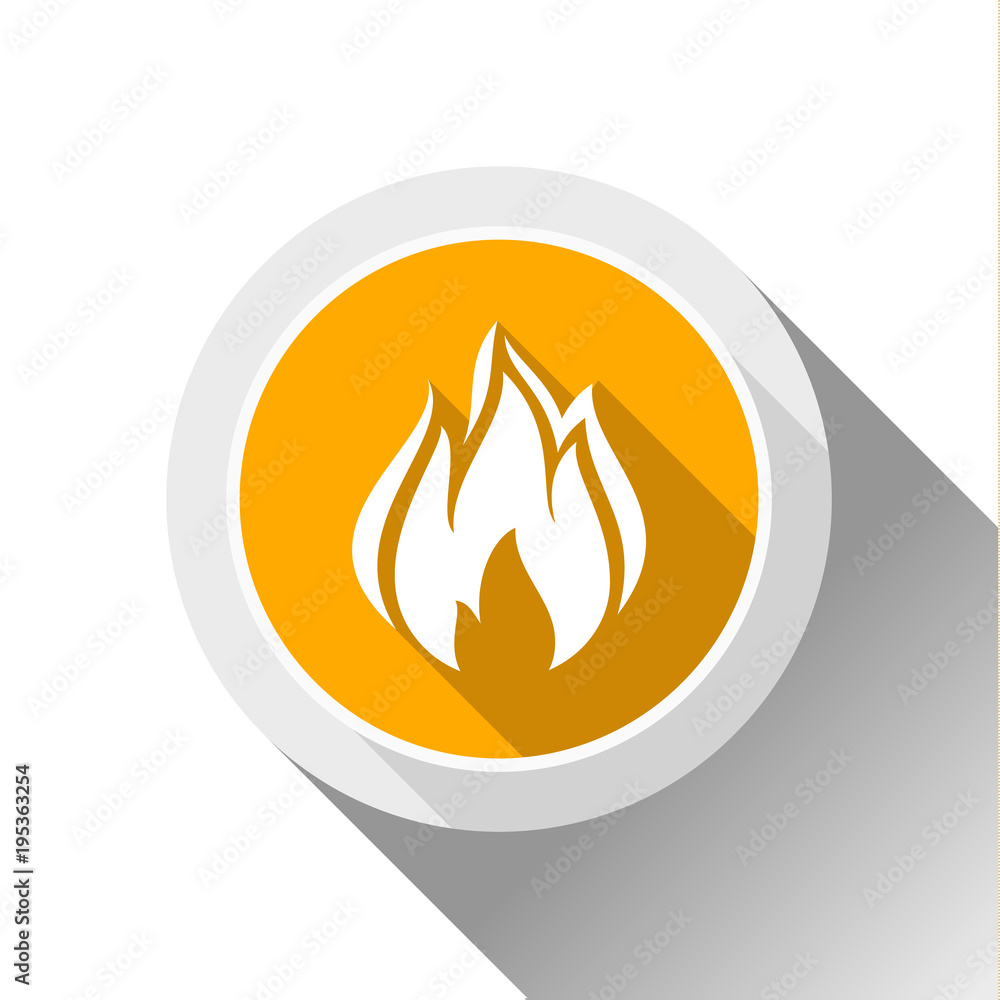 Fire flames, button Fire flames, button