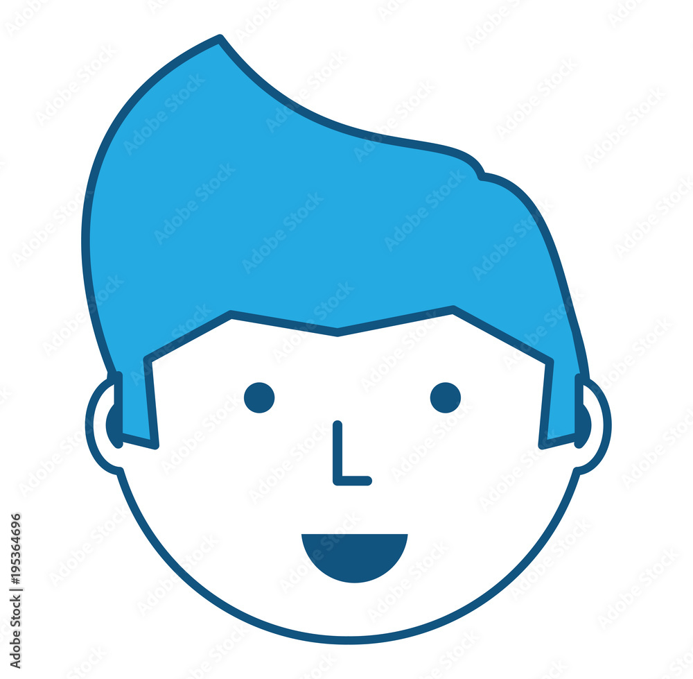 Cartoon man face icon over white background, vector illustration Cartoon man face icon over white background, vector illustration