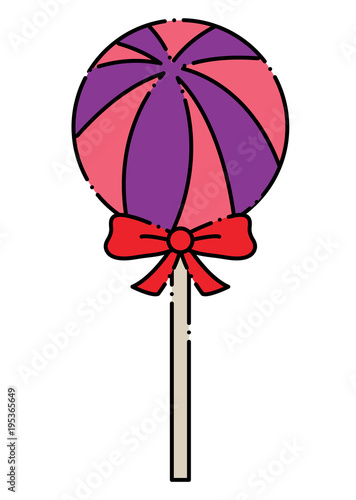 candy lollipop icon over white background, vector illustration