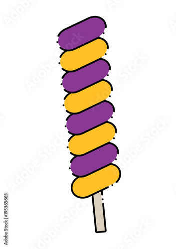 Candy stick icon over white background, colorful design. vector illustration