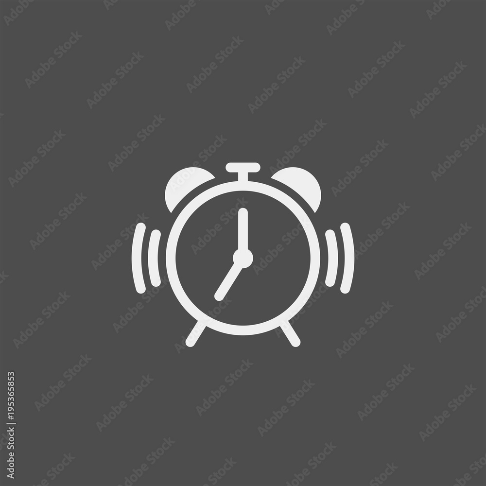 Alarm clock flat vector icon Alarm clock flat vector icon