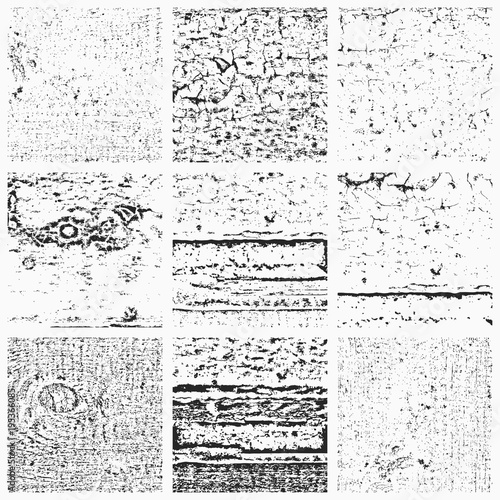 Collection of grunge textures. Vector.