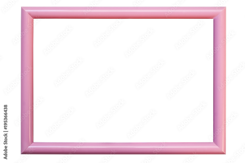 Pink plastic frame on white background for photos. Isolated Pink plastic frame on white background for photos. Isolated