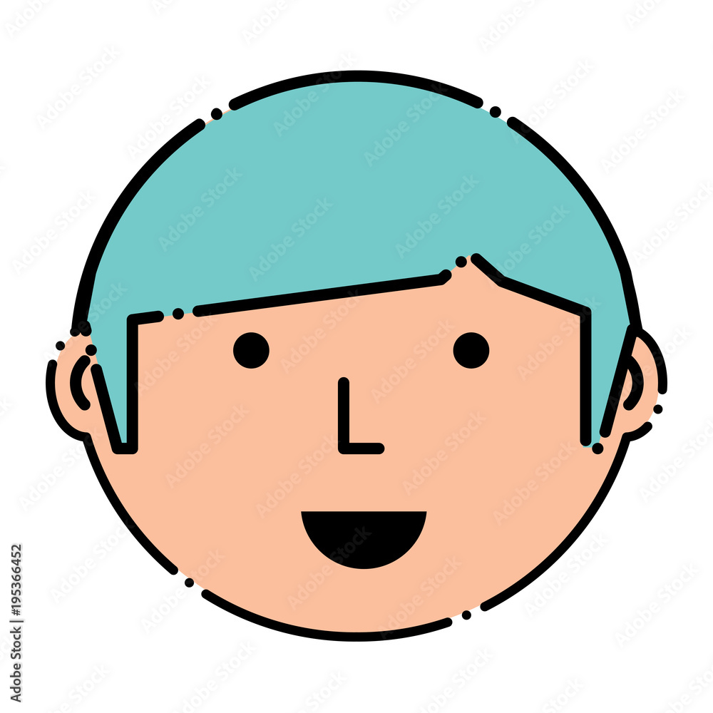 Cartoon man face icon over white background, vector illustration Cartoon man face icon over white background, vector illustration