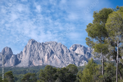 Aintana mountain rock in Alicante, Spain photo