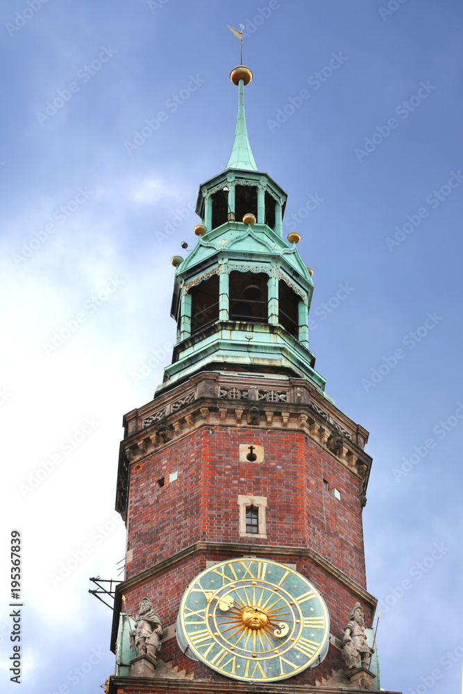 Town Hall Wroclaw with a clock tower