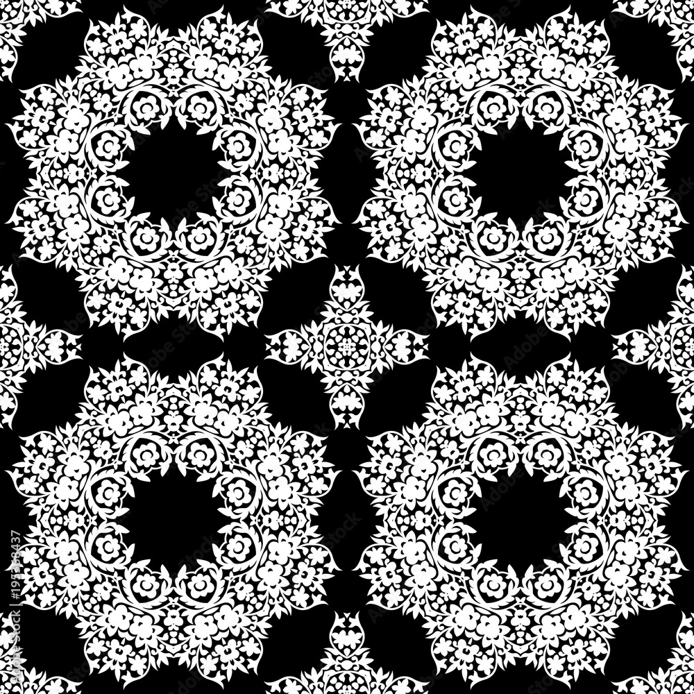 Seamless floral pattern. Oriental ornament. Element for design. Can be used for wallpaper, background, surface textures. EPS 8
