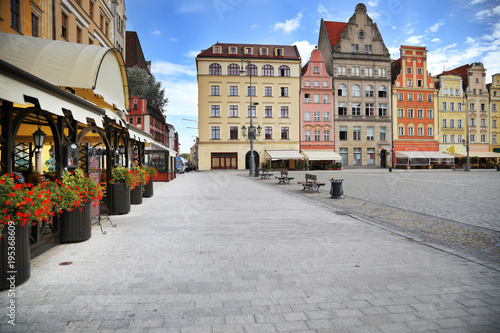 Colored houses on the central square of Wroclaw © A_Skorobogatova