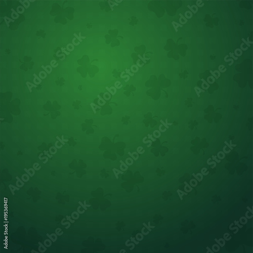 Saint Patricks Day card with clover. Vector illustration