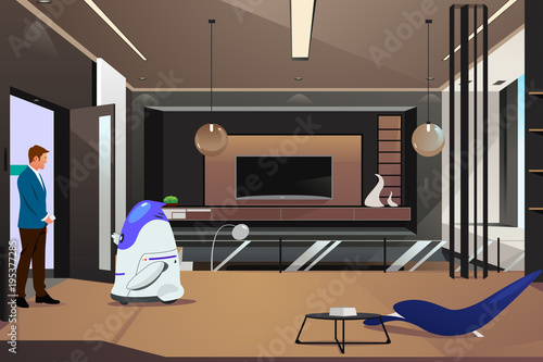 Robot Opening a Door for His Owner