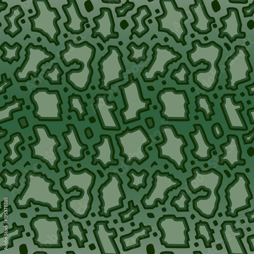 Print snake skin texture repeated seamless pattern green boa
