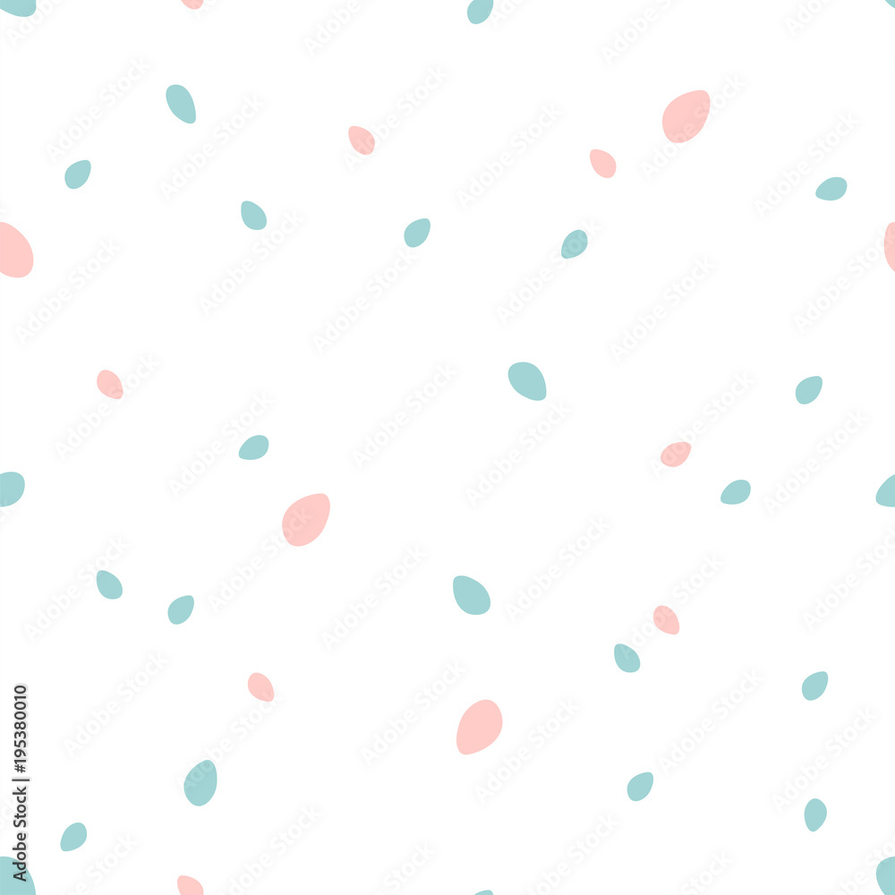 Creative unusual unique artistic hand drawn seamless pattern Easter eggs trendy background for advertising, social media, web design, etc. Vector Illustration