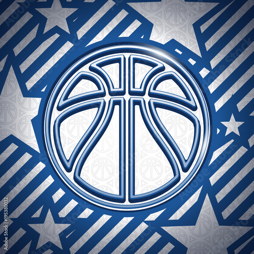 Modern blue basketball background ball pattern vector sport illustration