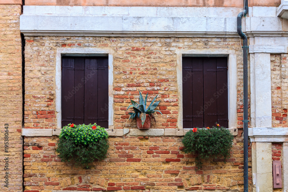 The old window in Venice, Italy