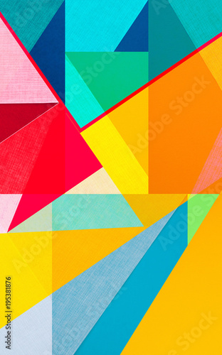 farbenfrohe geometrische Formen - Grafik Design Pop Art - buntes Hintergrundbild
