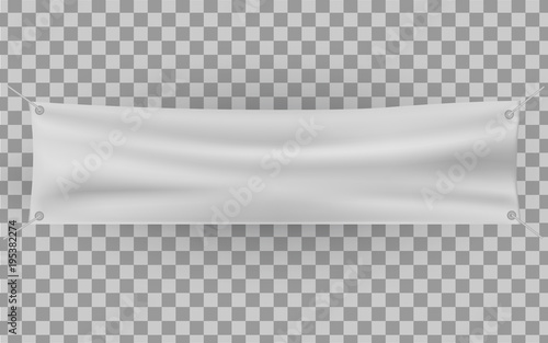 Blank horizontal banner, streamer, mockup, isolated.