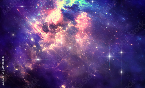 Fototapeta Naklejka Na Ścianę i Meble -  Deep space nebula with stars