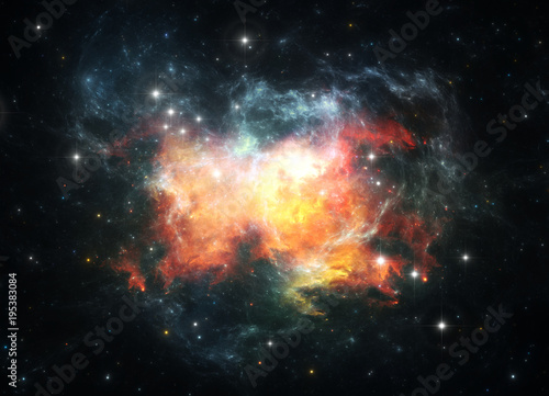 Fototapeta Naklejka Na Ścianę i Meble -  Deep space nebula with stars