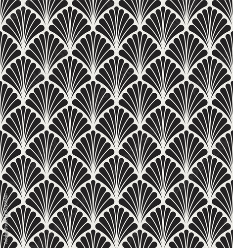 Abstract Floral Seamless Art Deco Pattern. Stylish antique background.
