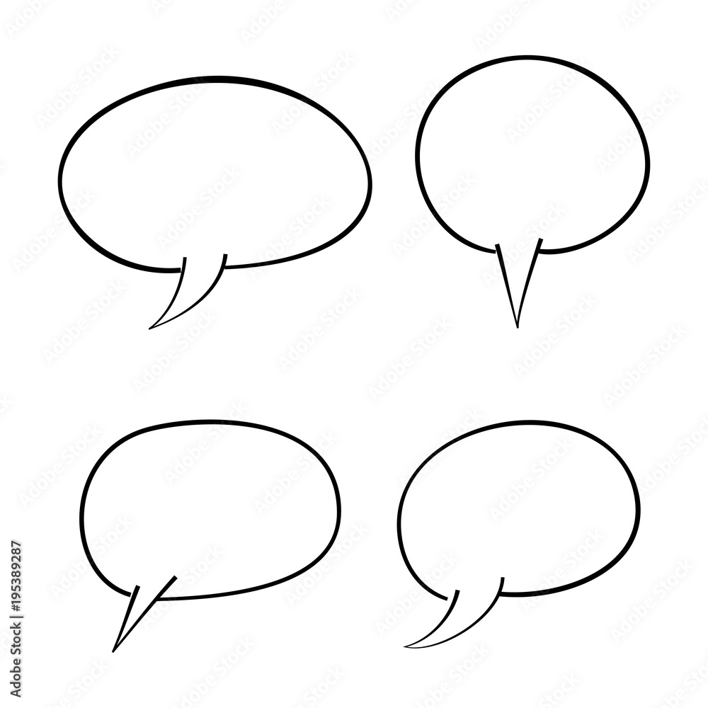 Hand drawn speech bubble Hand drawn speech bubble