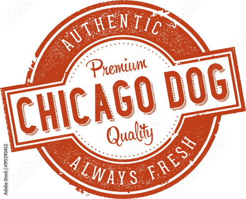 Chicago Style Hot Dog Vintage Sign