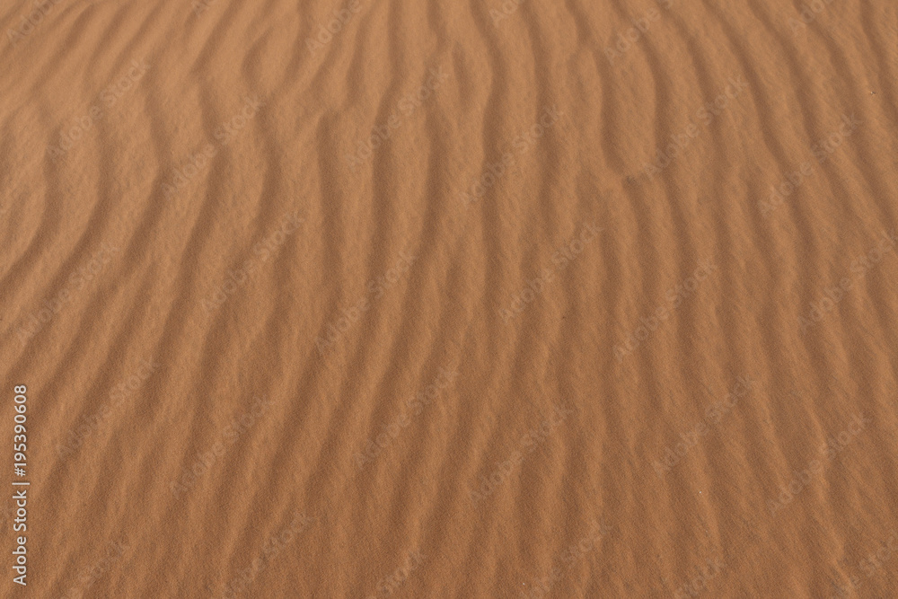 Yellow sand dunes and blue sky in the desert. Negev in Israel. The dunes look like giant waves crossing the sky. Yellow sand dunes and blue sky in the desert. Negev in Israel. The dunes look like giant waves crossing the sky.