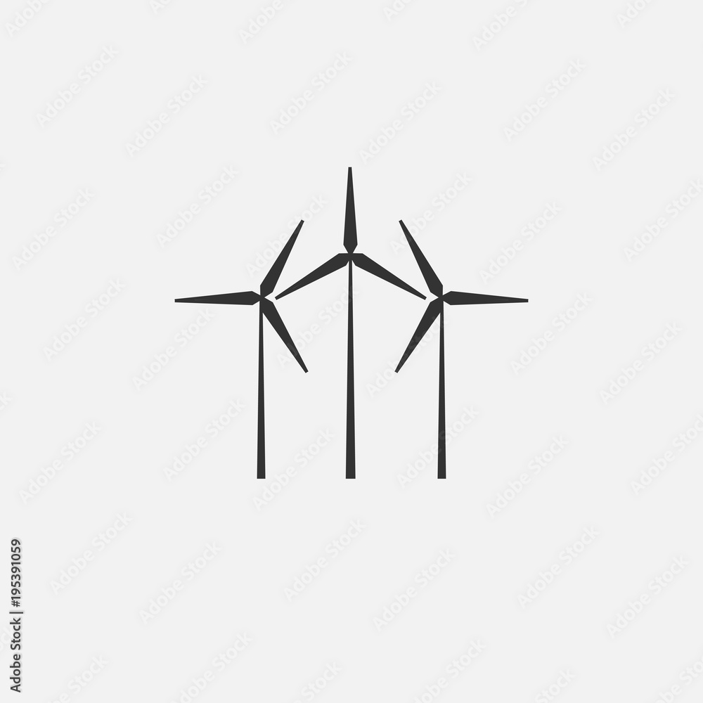 Wind turbine energy icon vector illustration flat design Wind turbine energy icon vector illustration flat design