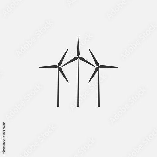 Wind turbine energy icon vector illustration flat design © bogushenkova