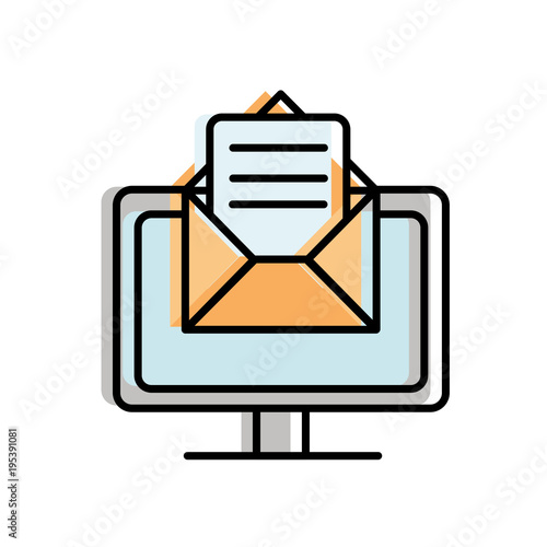 moved color e-mail letter message with computer technology