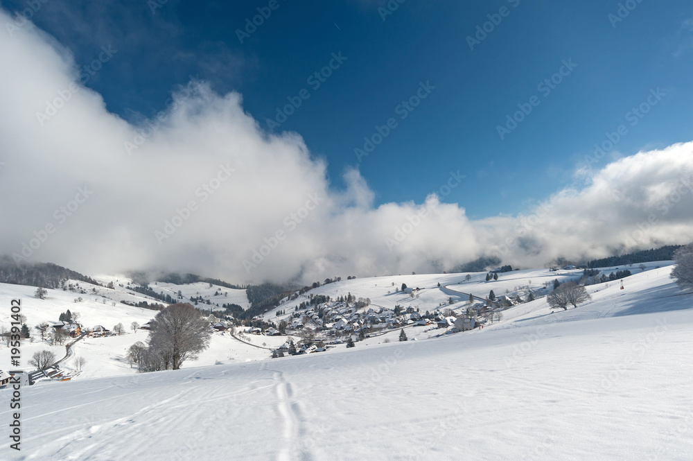 Obraz premium Winterlicher Schwarzwald bei Hofsgrund