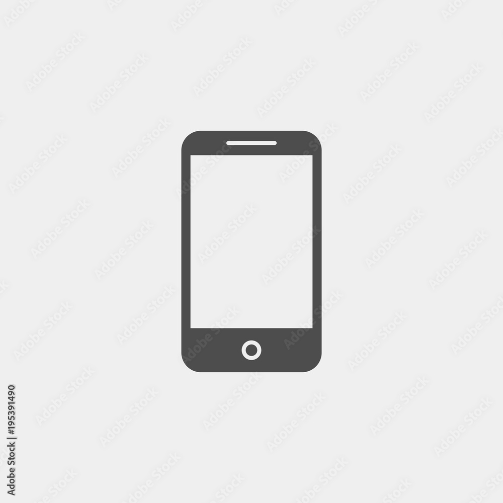 Mobile phone flat vector icon. Smartphone flat vector icon Mobile phone flat vector icon. Smartphone flat vector icon