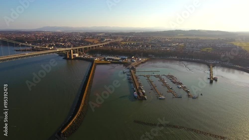 Wallpaper Mural Aerial footage of  the marina at South Queensferry. Torontodigital.ca