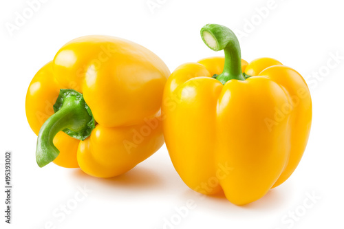 yellow pepper isolated on white