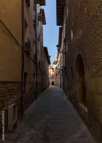Narrow streets in Puente la Reina, Spain © AnderArrieta